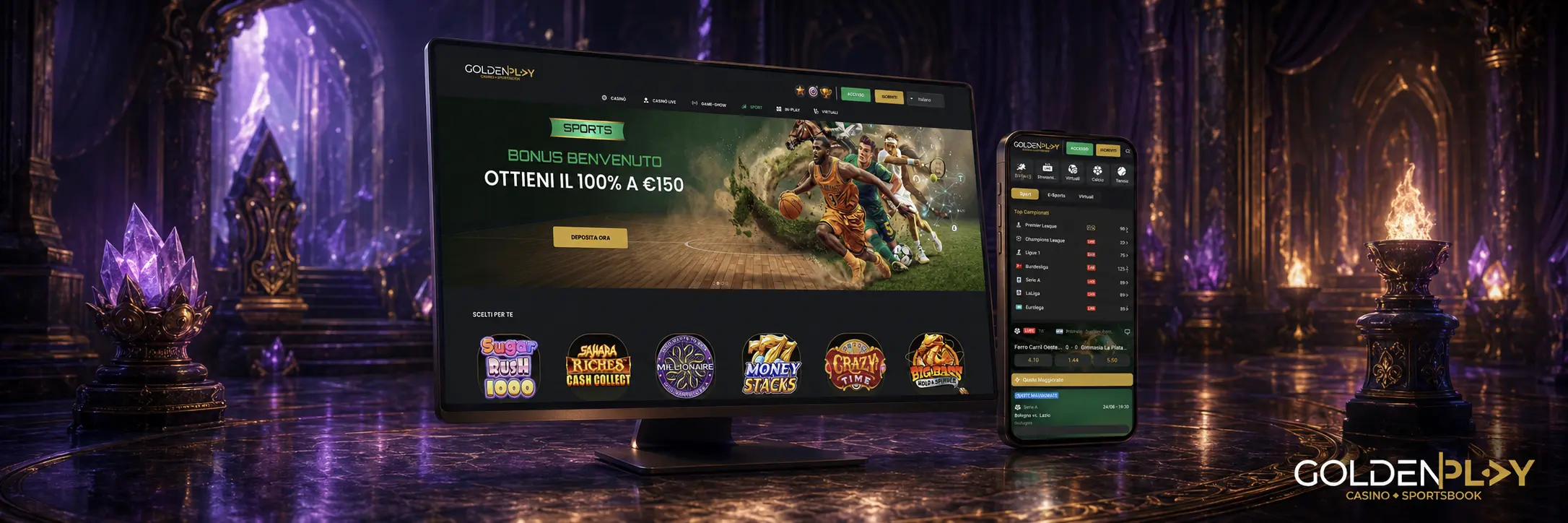 Panoramica del Casino Live Golden Play